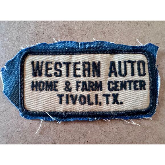 Western Auto Other - Vintage Western Auto Patch Tivoli TX Home and Farm Center Denim Backing Cosplay